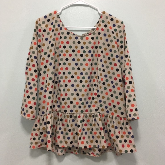 Xhilaration Tops - Polka dot pemblum shirt